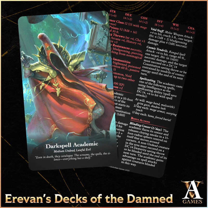 Monster Cards - Decks of the Damned - Physical Cards - Erevan's Guide to Death & Beyond-3