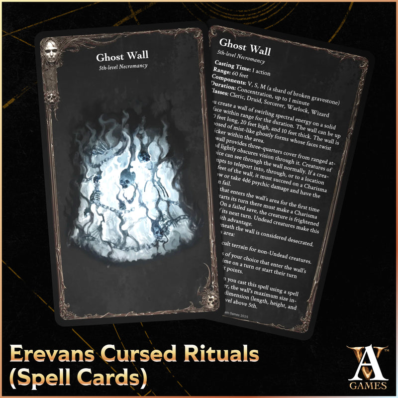 Spell Cards- Erevan's Cursed Rituals - Physical Cards- Erevan's Guide to Death & Beyond-3