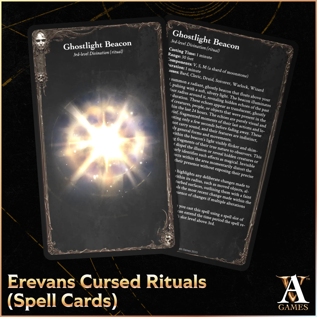 Spell Cards- Erevan's Cursed Rituals - Physical Cards- Erevan's Guide to Death & Beyond-4