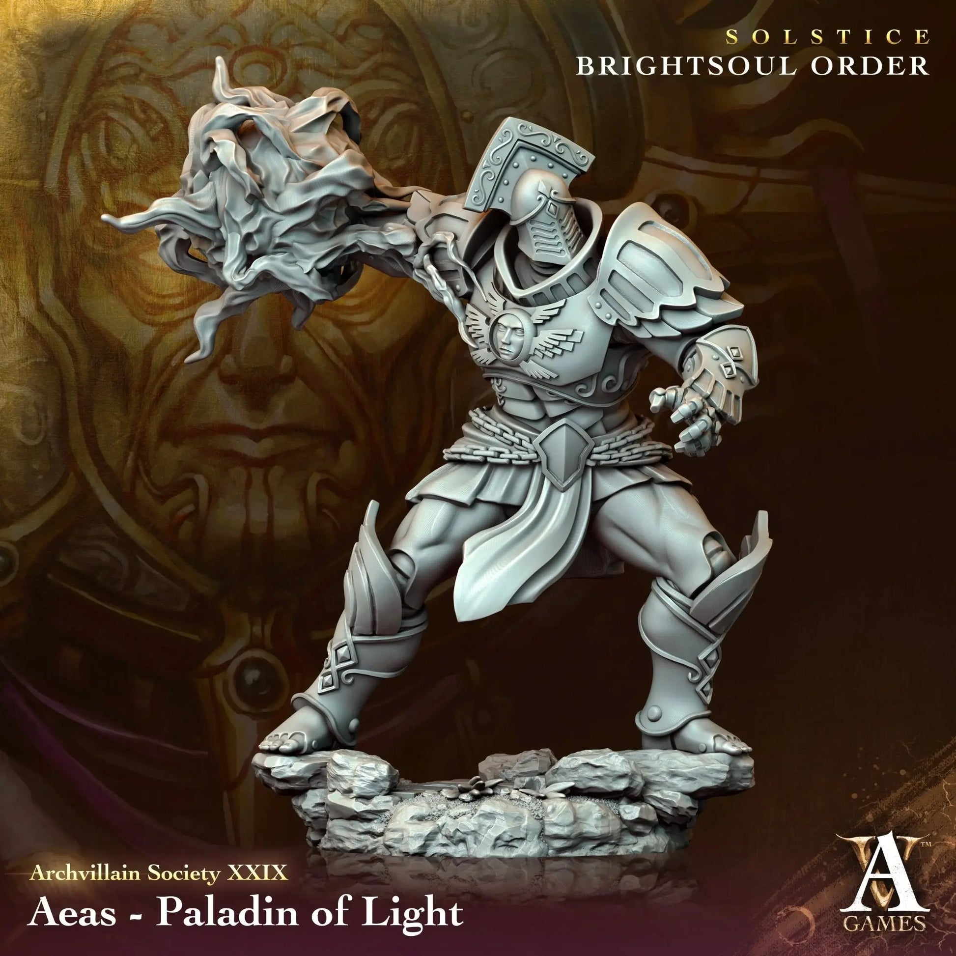 Aeas - Paladin of Light - STL - Archvillain Games