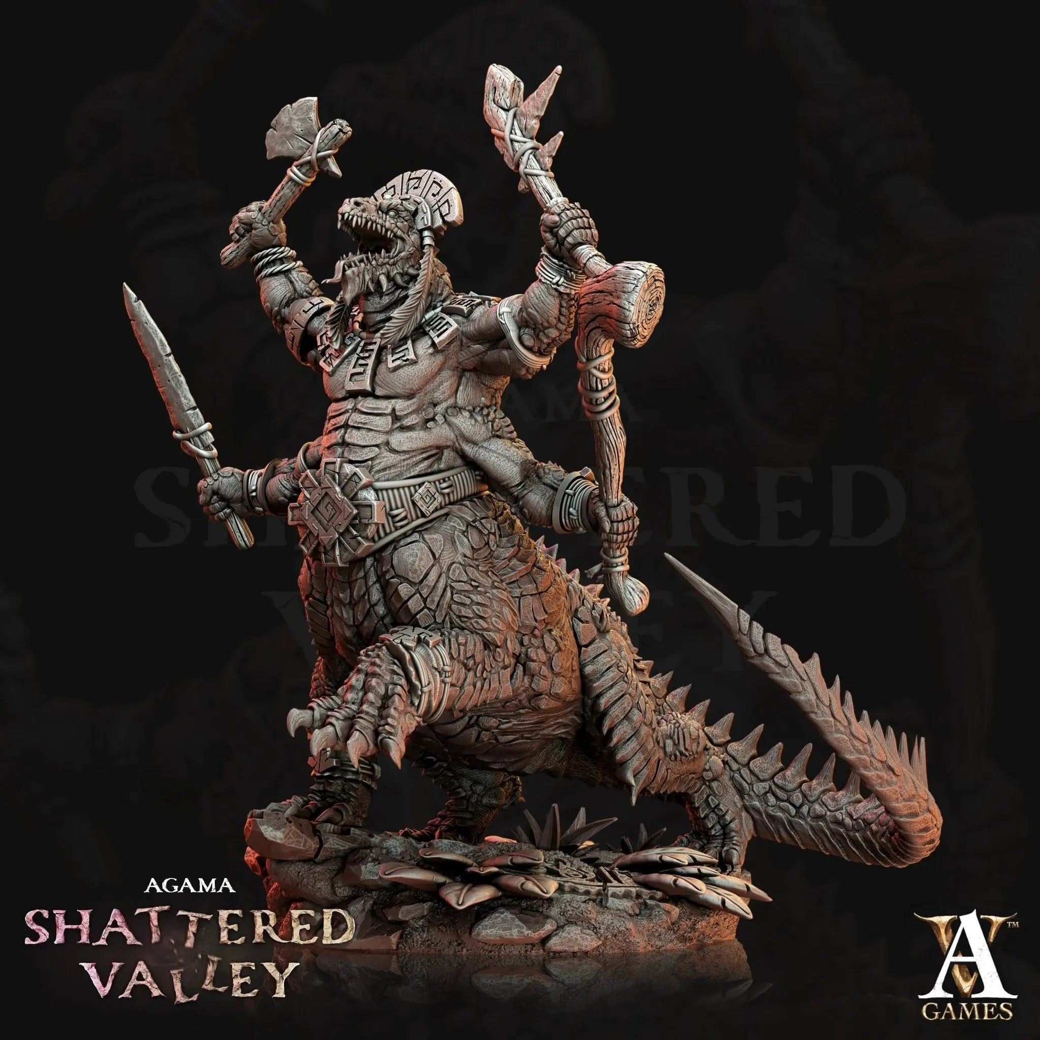 Agama - Shattered Valley STL Bundle - Archvillain Games