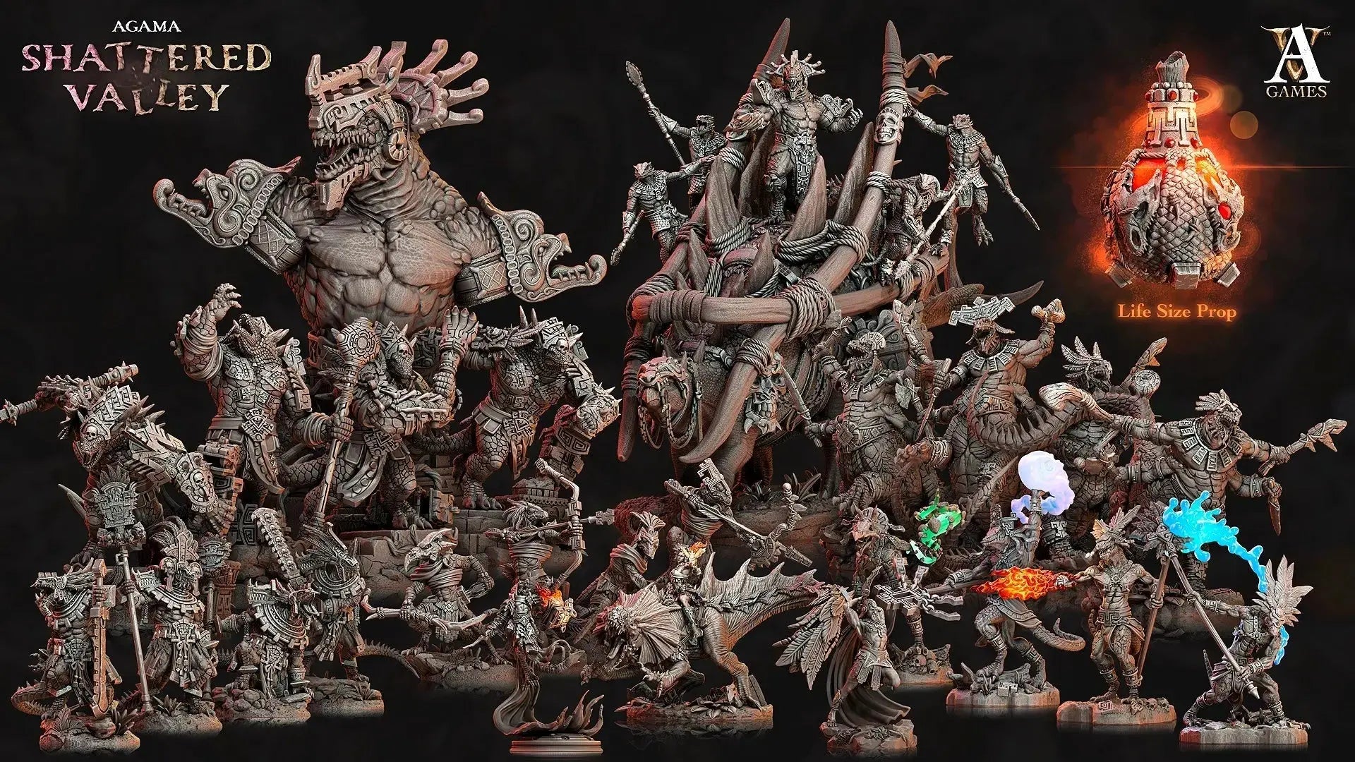 Agama - Shattered Valley STL Bundle - Archvillain Games