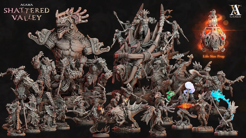 Agama - Shattered Valley STL Bundle - Archvillain Games