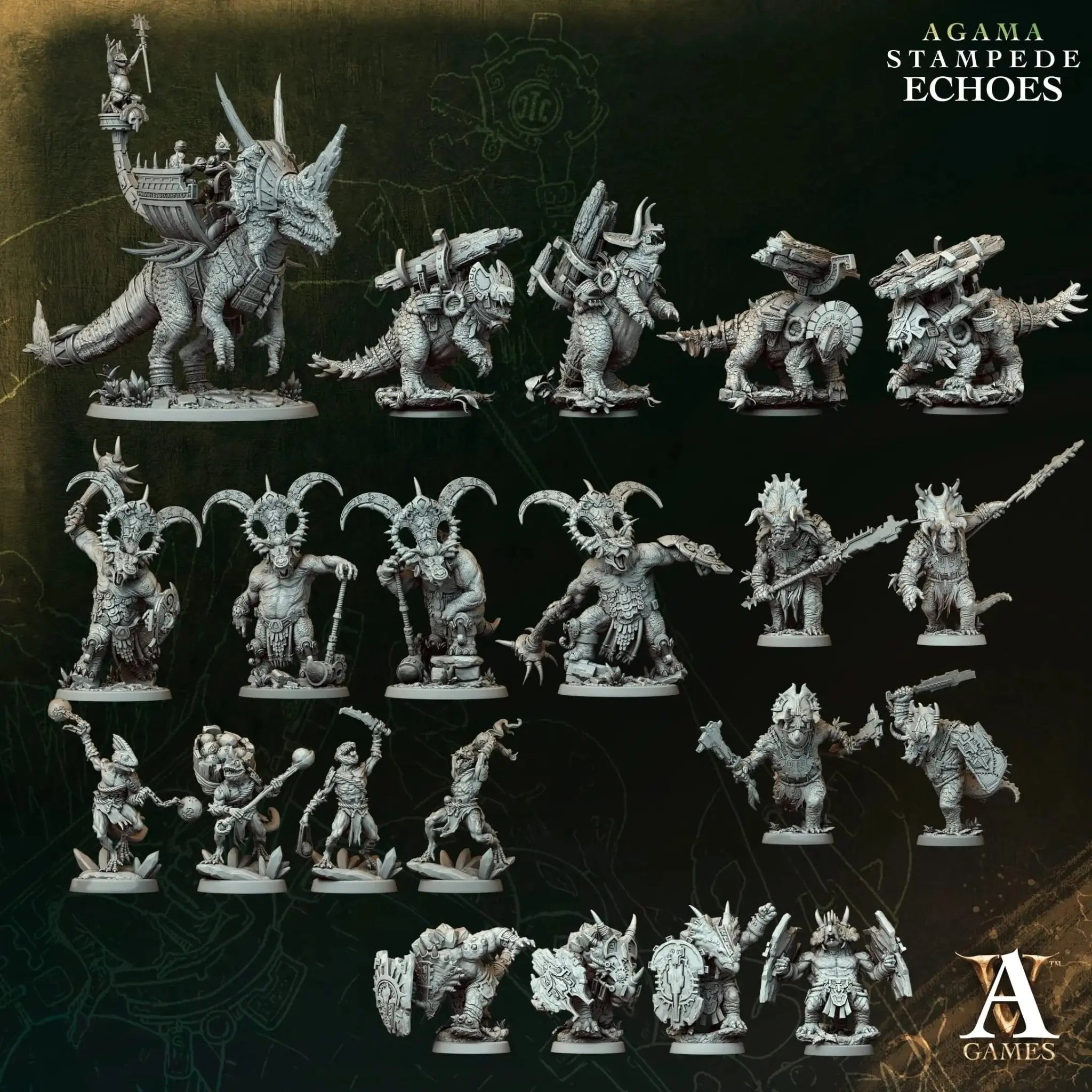 Agama - Stampede Echoes - STL Bundle - Archvillain Games