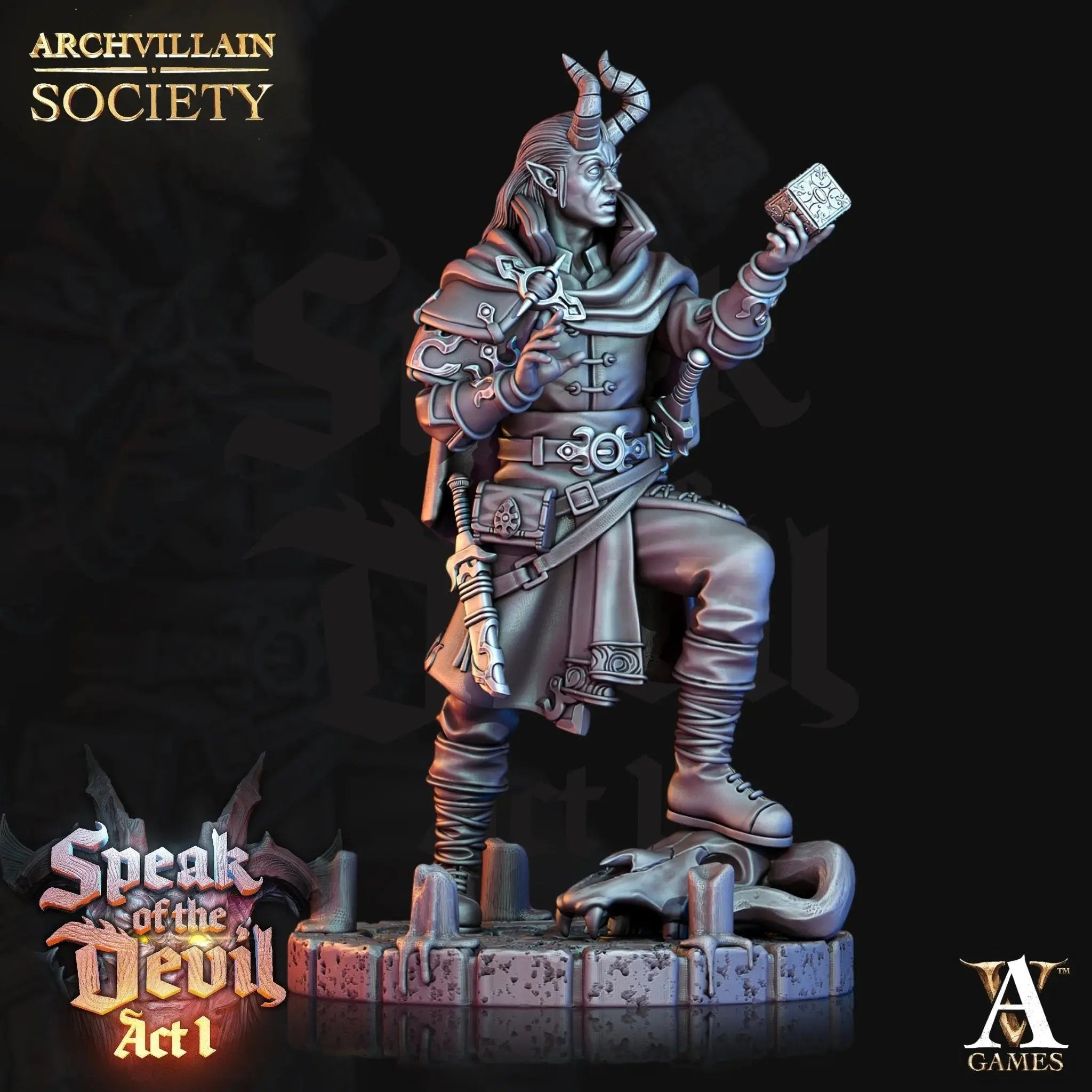 Agamar - Infernal Warlock - STL - Archvillain Games