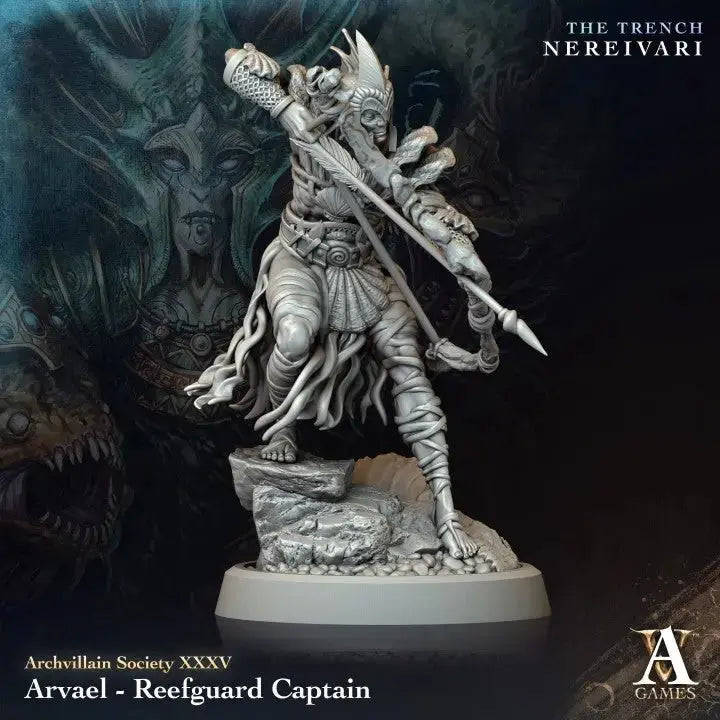 Arvael - Reefguard Captain - STL - Archvillain Games