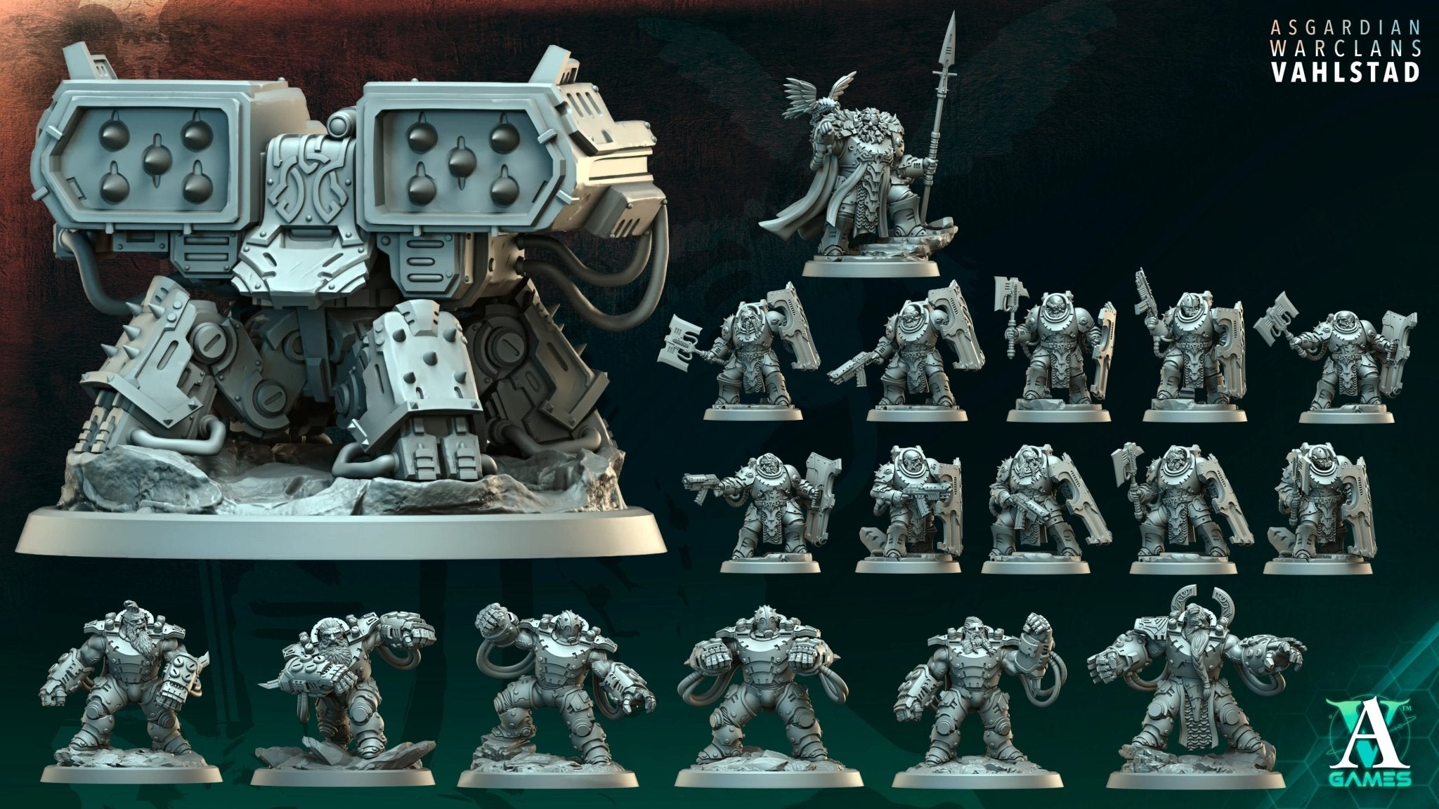 Asgardian Warclans - Vahlstad STL Bundle - Archvillain Games