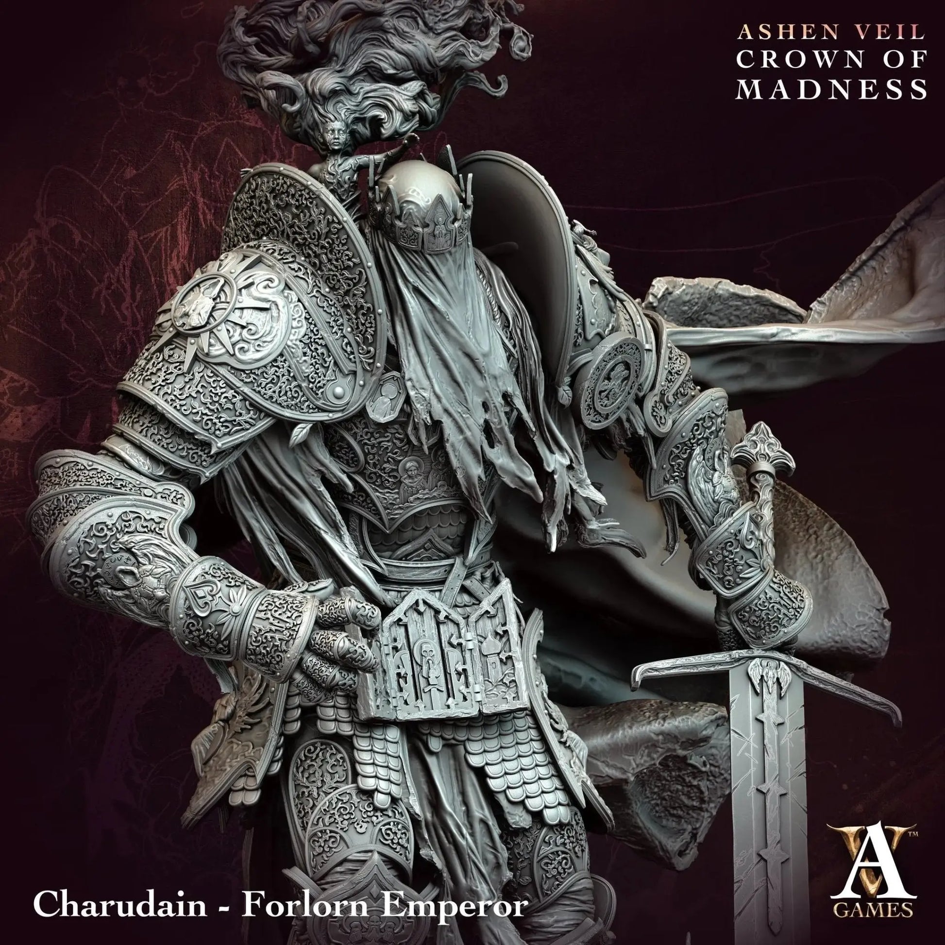 Ashen Veil - Crown of Madness - STL Bundle - Archvillain Games