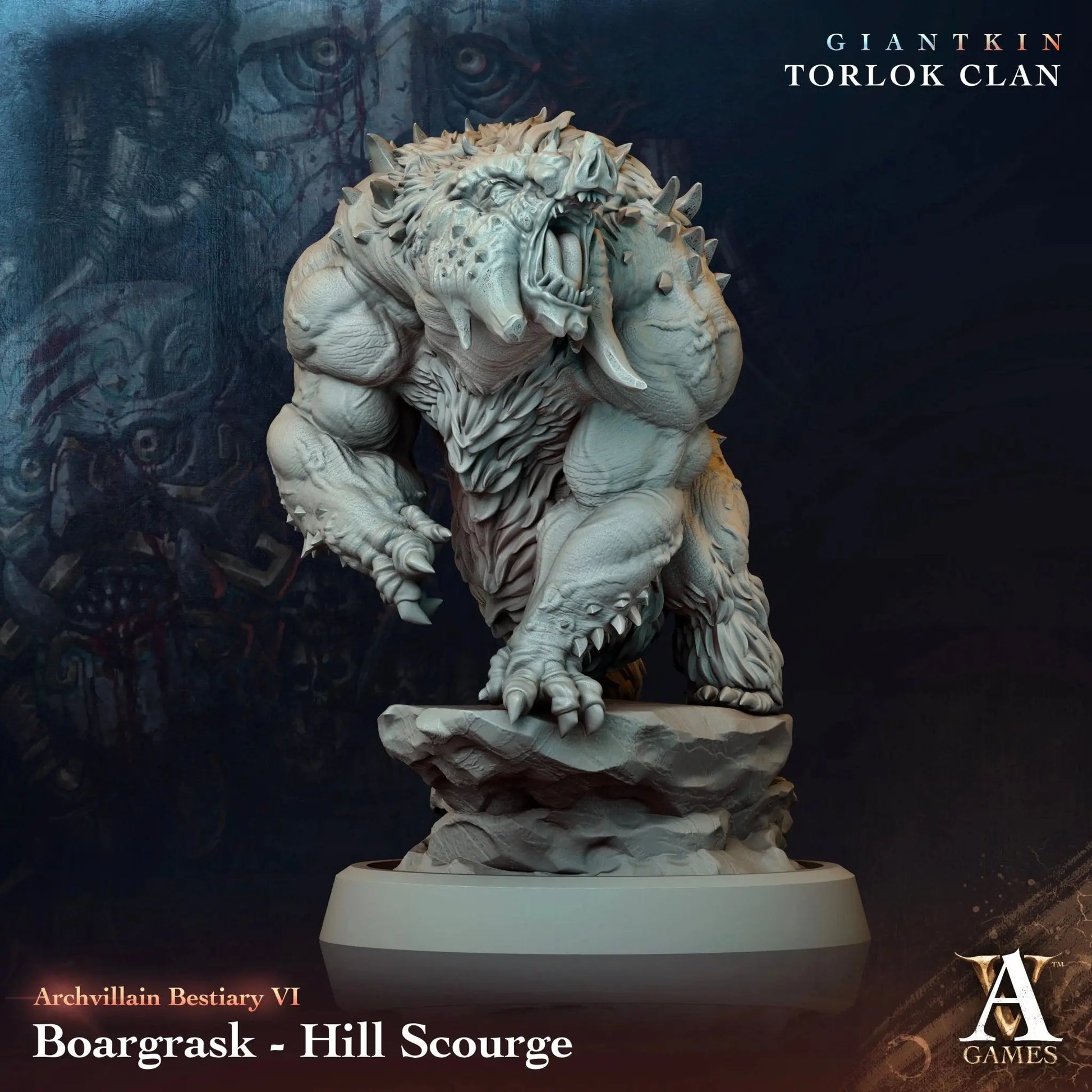 Boargrask - Hill Scourge - STL - Archvillain Games