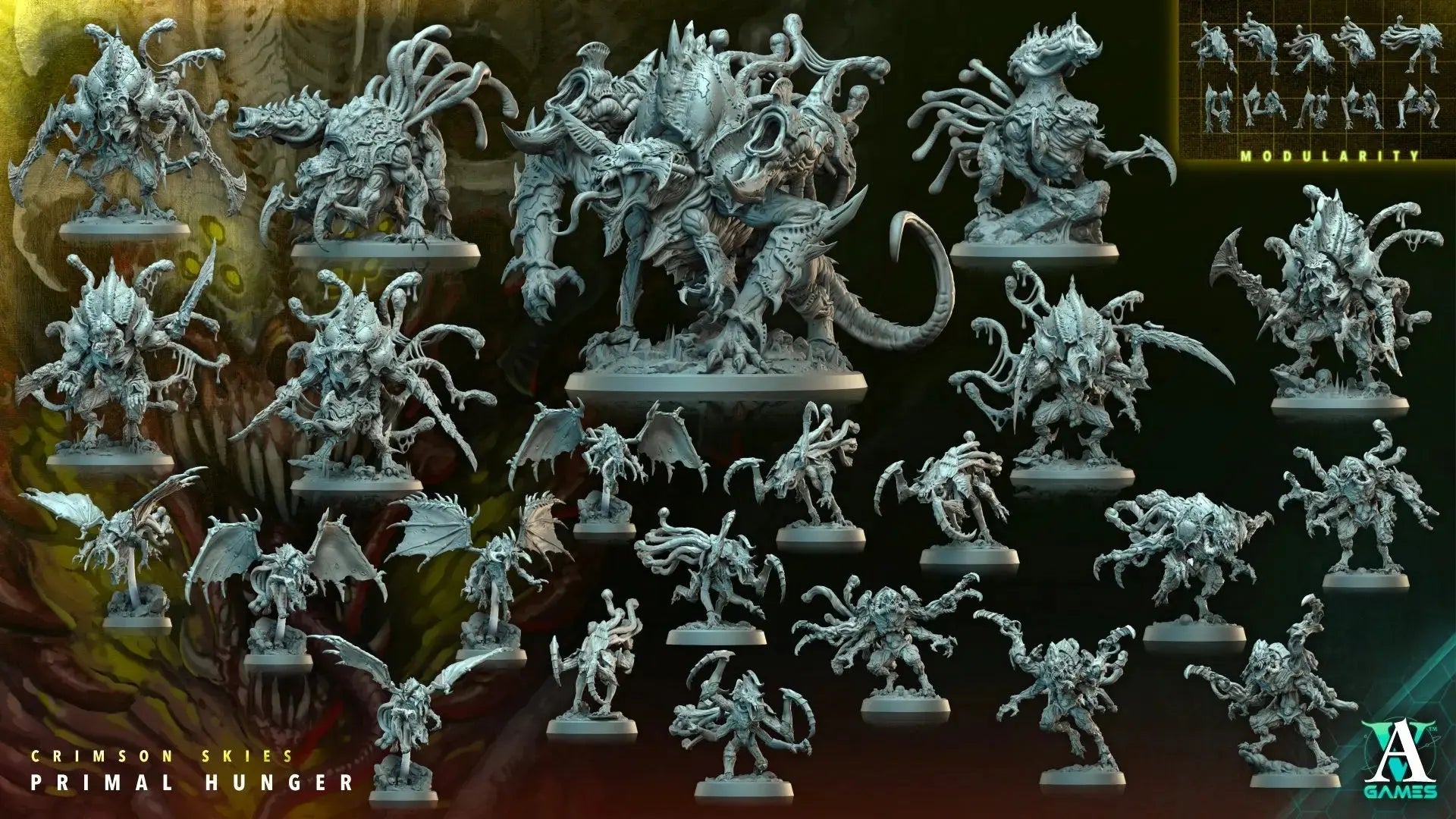 Crimson Skies - Primal Hunger - STL Bundle - Archvillain Games