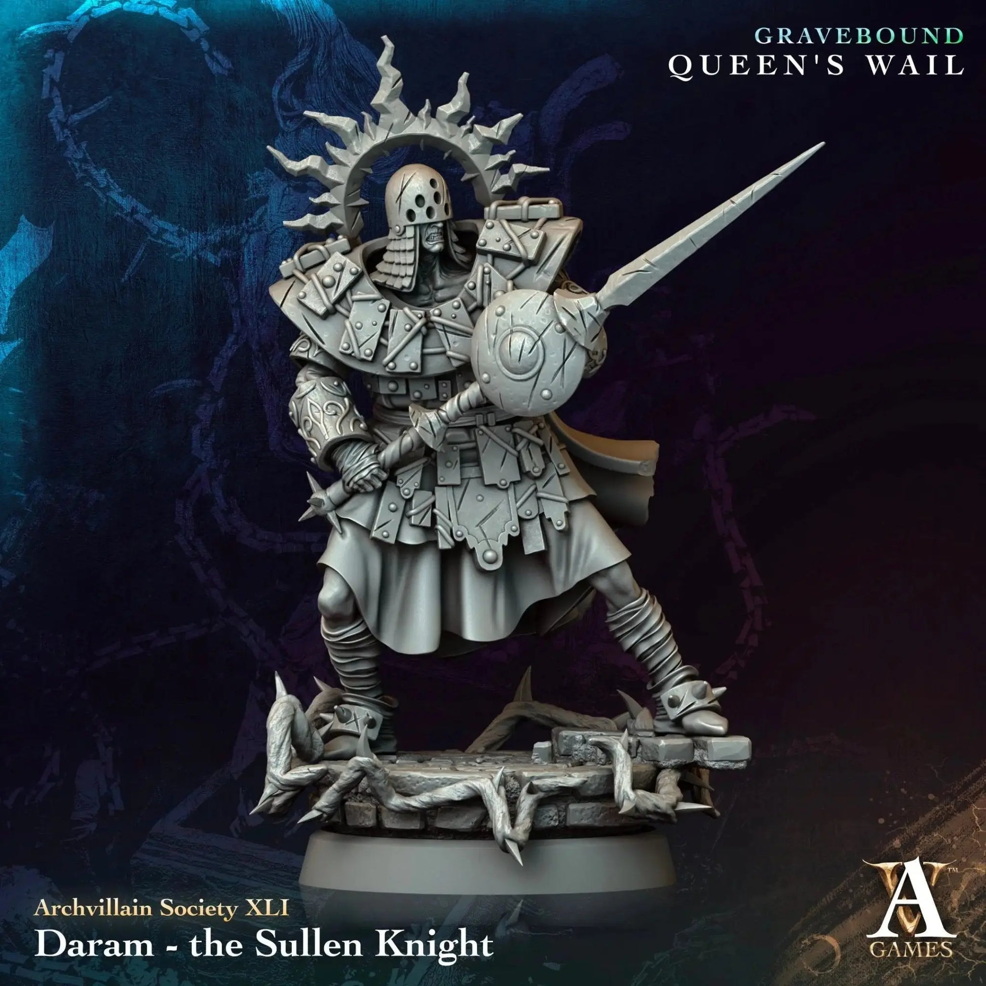 Daram - Τhe Sullen Knight - STL - Archvillain Games