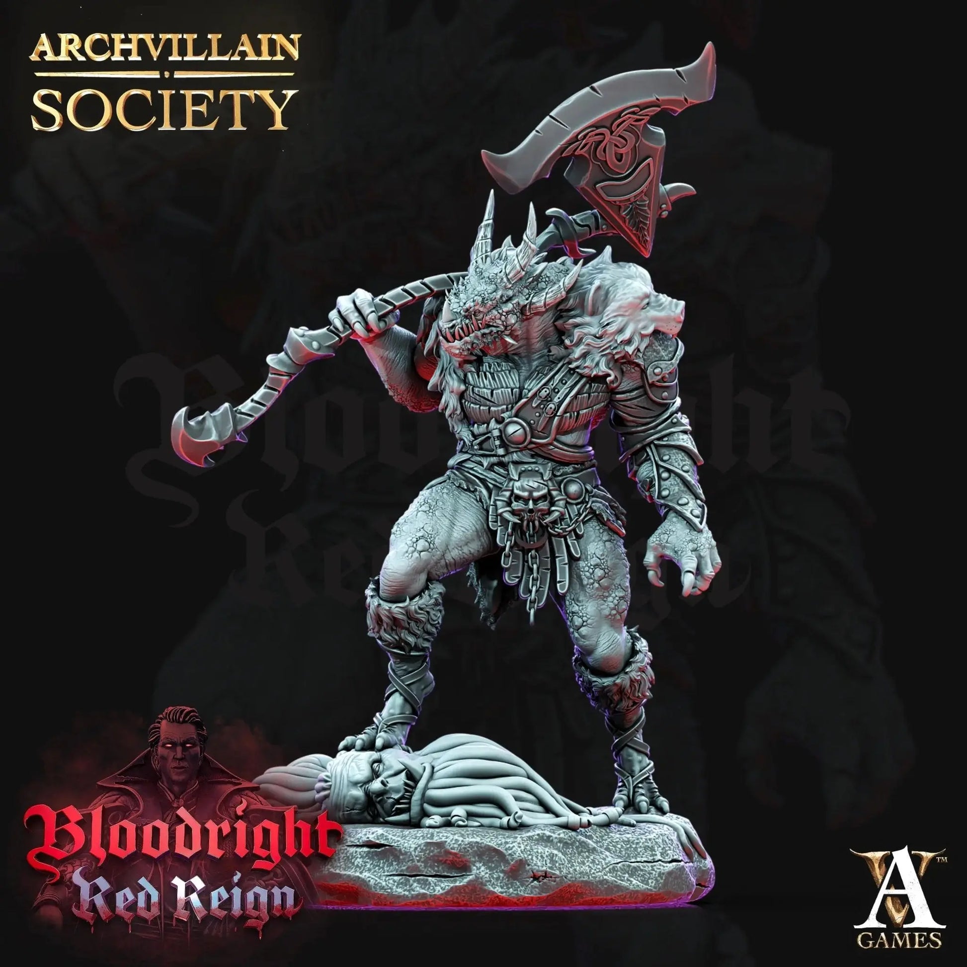 Draqul - Dragonborn Barbarian - STL - Archvillain Games