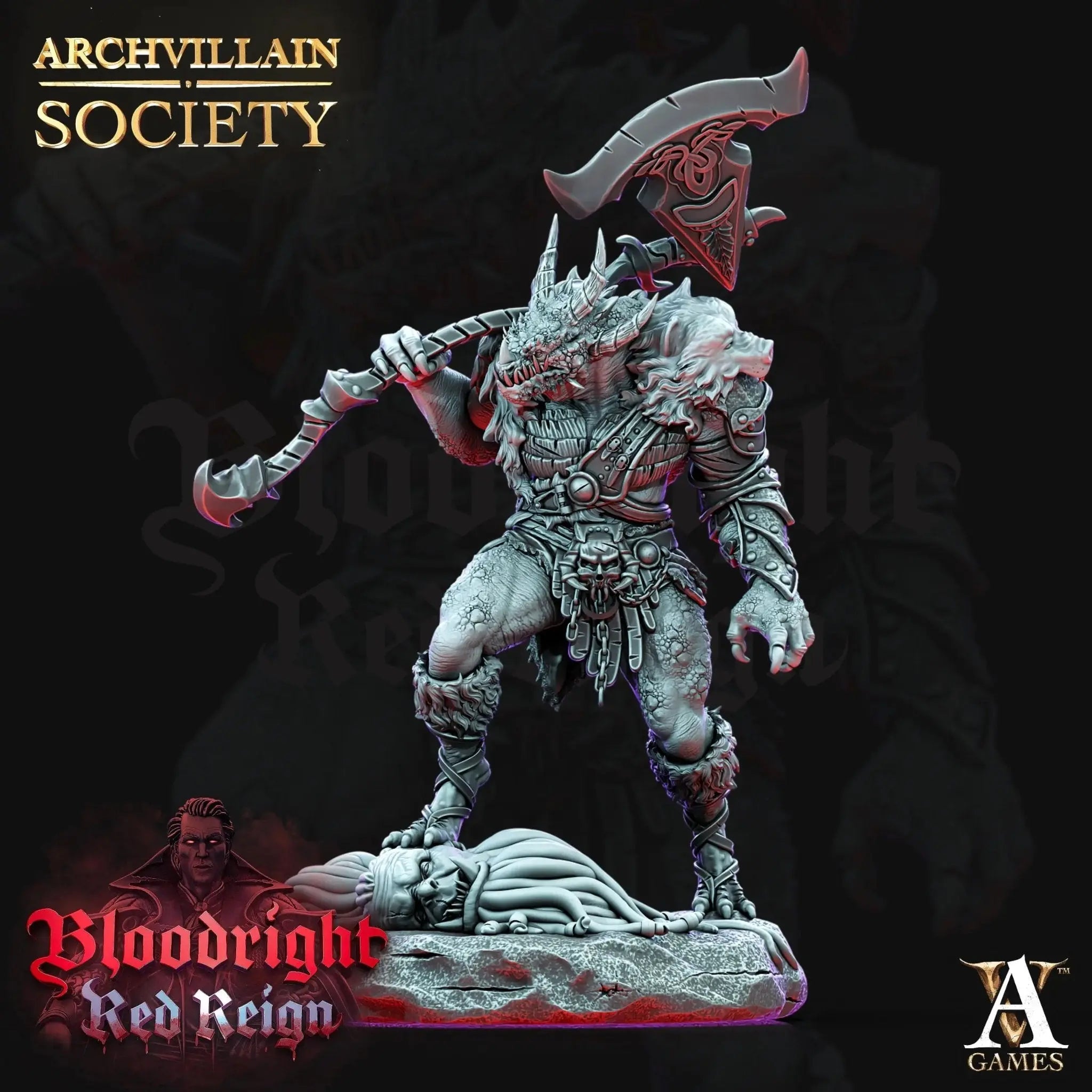 Draqul - Dragonborn Barbarian - STL - Archvillain Games