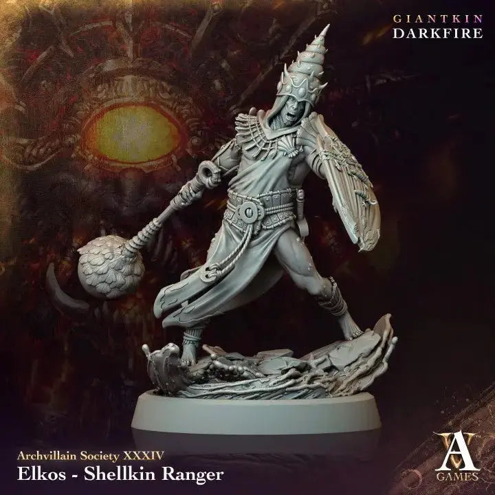 Elkos - Shellkin Ranger - STL - Archvillain Games