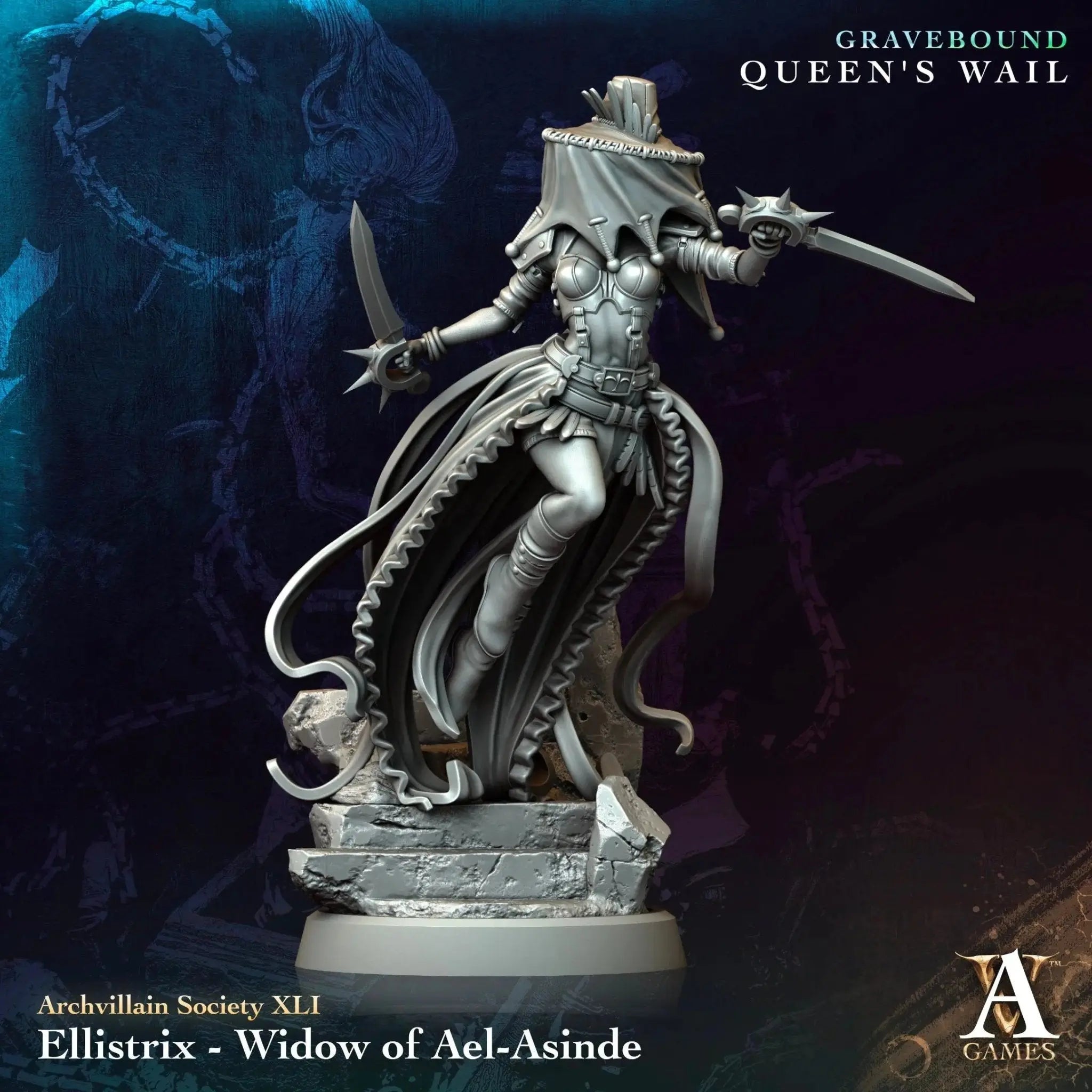 Ellistrix - Widow of Ael - Asinde - STL - Archvillain Games