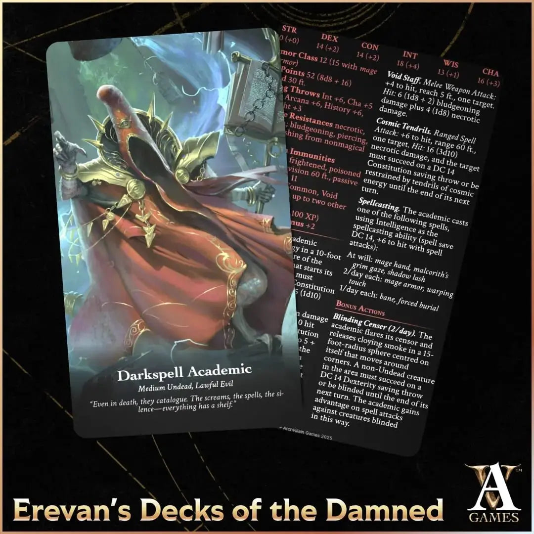 Erevan's Decks of the Damned - Monster Cards PDF - Archvillain Games