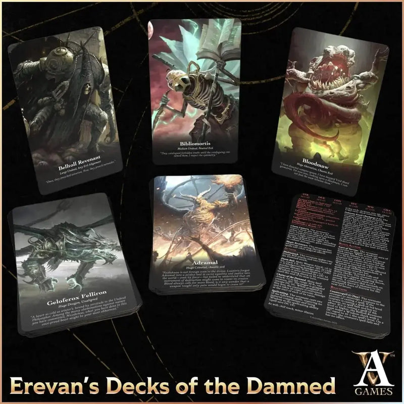 Erevan's Decks of the Damned - Monster Cards PDF - Archvillain Games