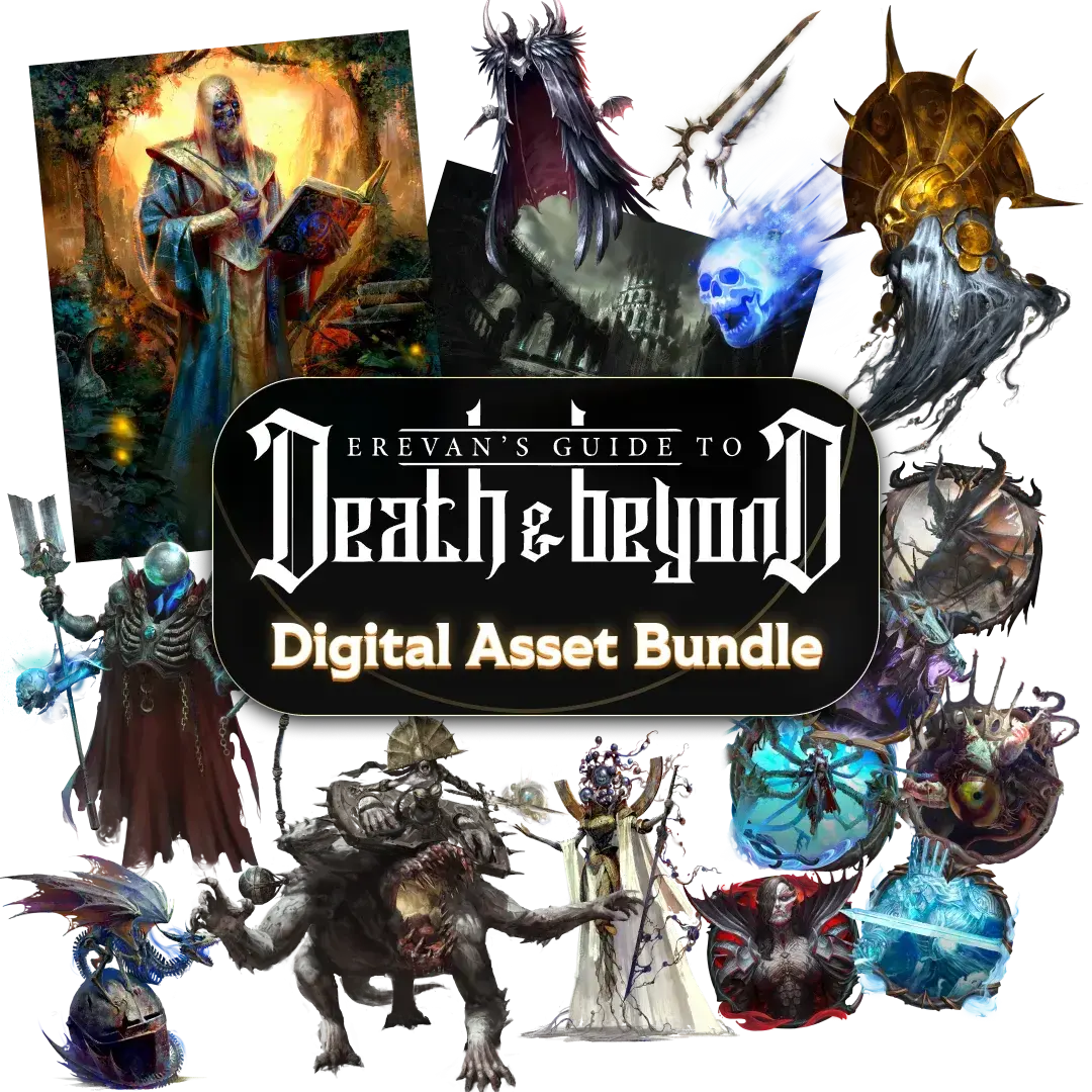 Erevan’s Guide to Death & Beyond + The Undying Accord + The Art of Death & Beyond - PDF Bundle - Archvillain Games