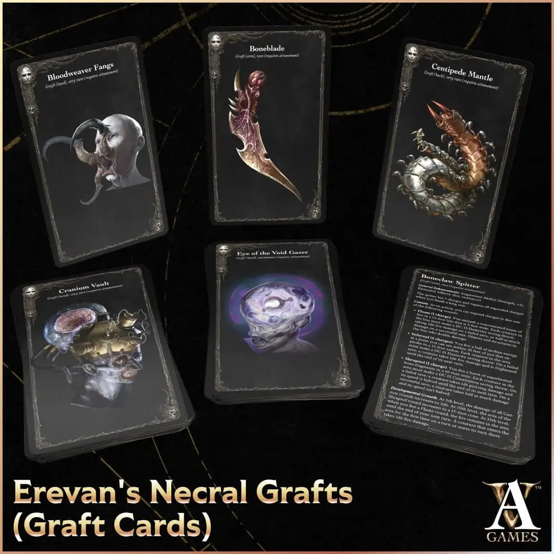 Erevan's Necral Grafts - Graft Cards PDF - Archvillain Games