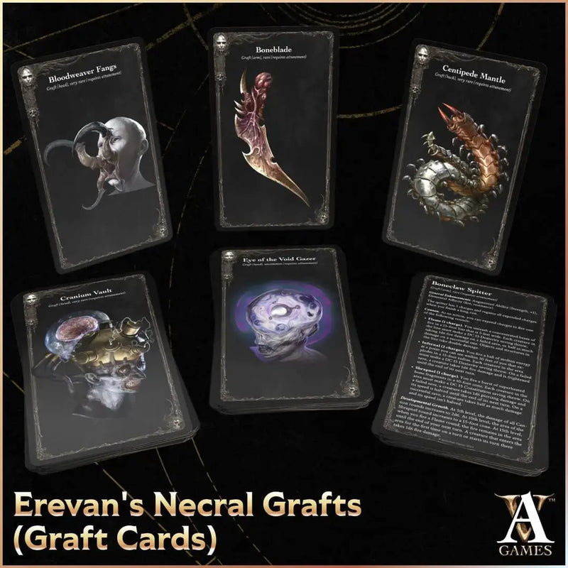 Erevan's Necral Grafts - Graft Cards PDF - Archvillain Games