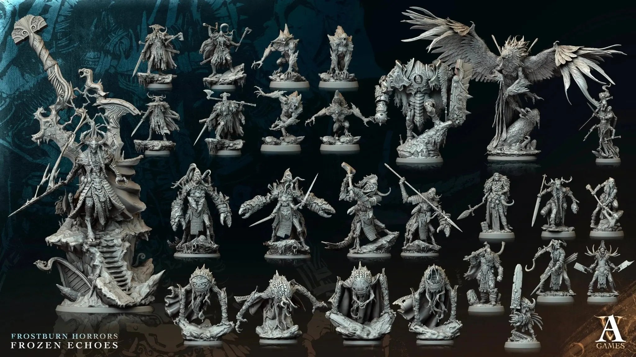 Frostburn Horrors - Frozen Echoes - STL Bundle - Archvillain Games