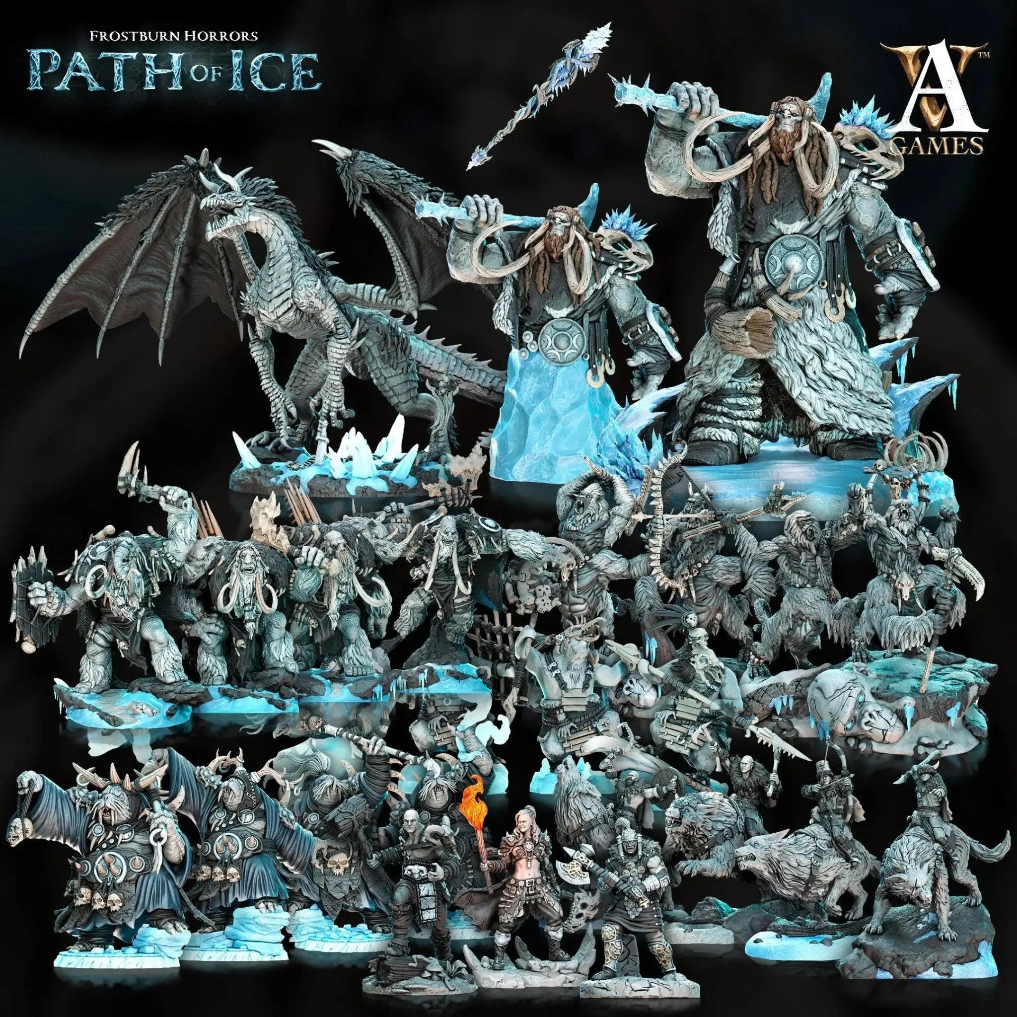 Frostburn Horrors - Path of Ice - STL Bundle - Archvillain Games