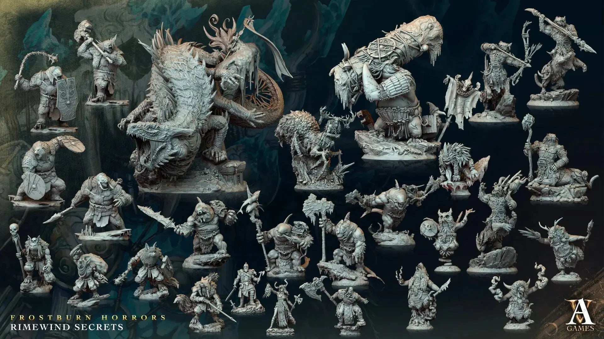 Frostburn Horrors - Rimewind Secrets - STL Bundle - Archvillain Games
