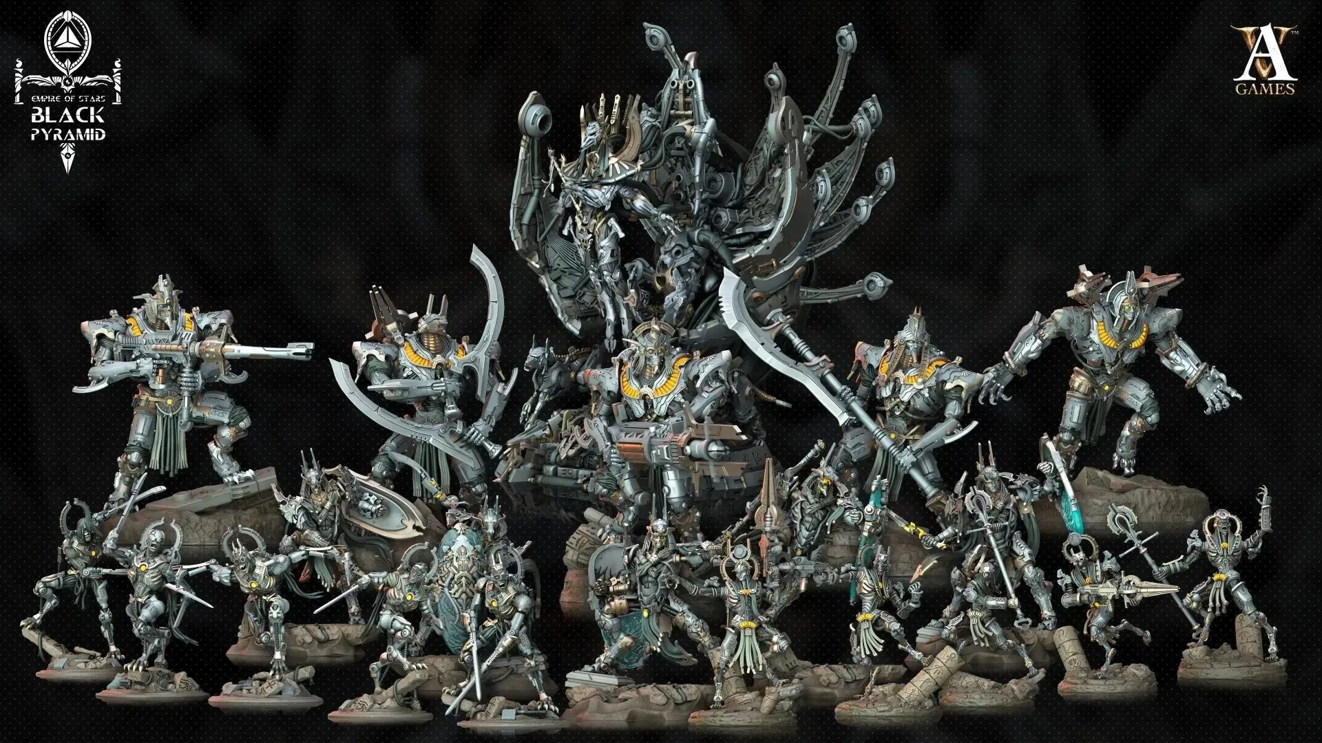 Galactic Pharaohs - Black Pyramid - STL Bundle - Archvillain Games