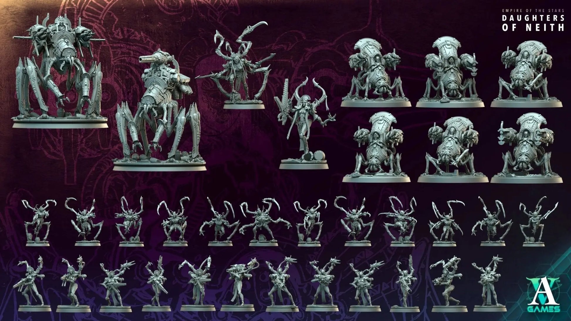 Galactic Pharaohs - Daughters of Neith - STL Bundle - Archvillain Games