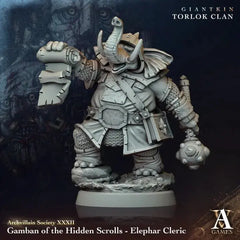Gamban of the Hidden Scrolls - Elephar Cleric - STL - Archvillain Games