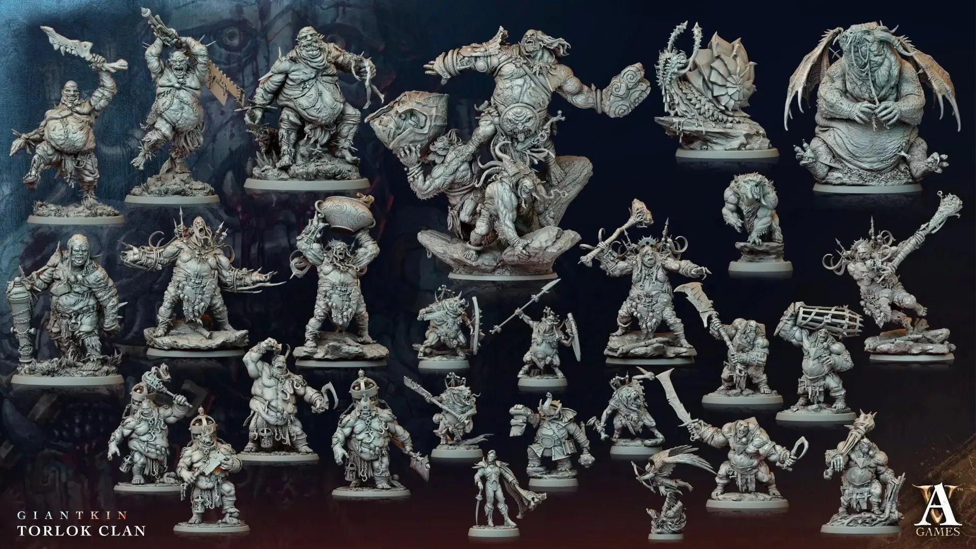 Giantkin - Torlok Clan - STL Bundle - Archvillain Games