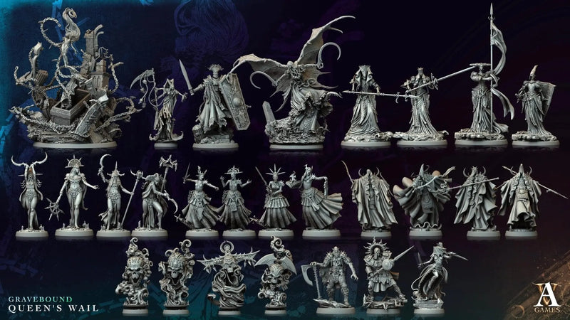 Gravebound - Queen's Wail - STL Bundle - Archvillain Games