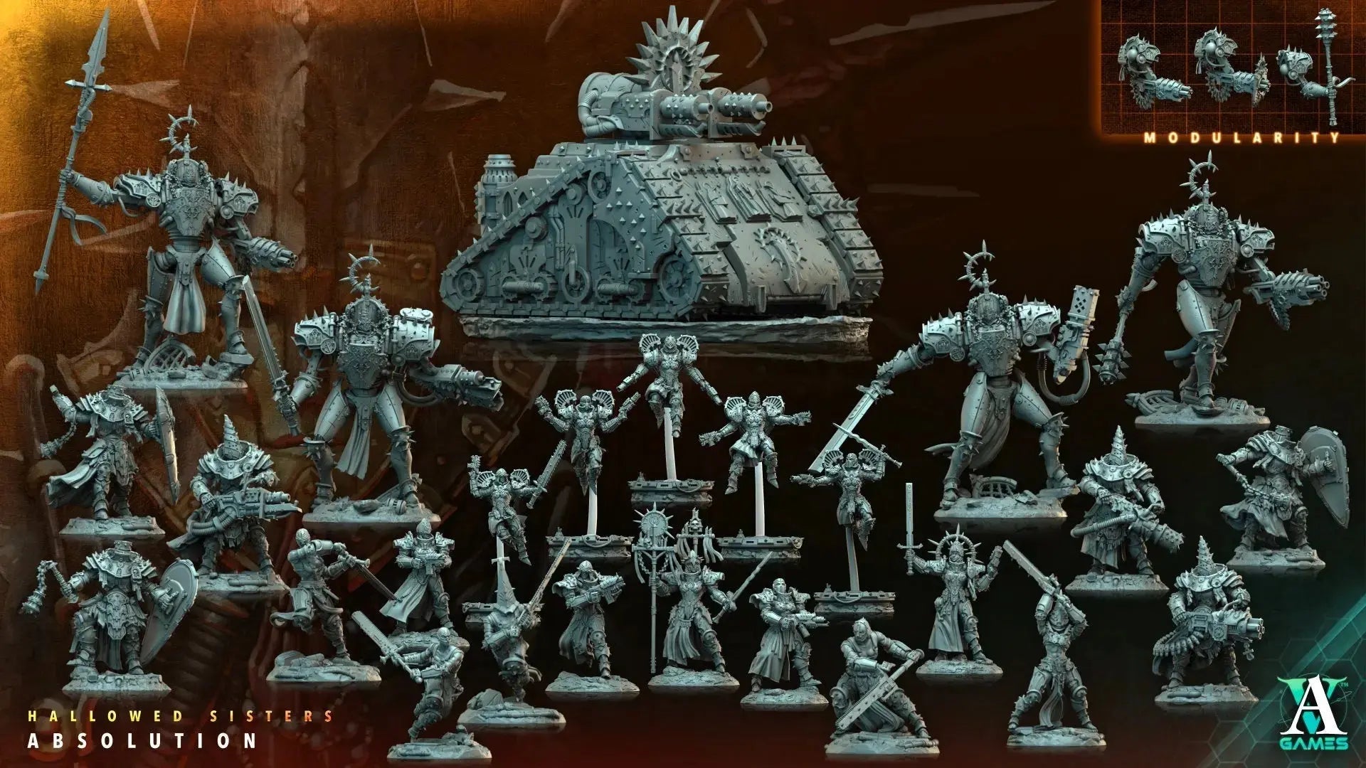 Hallowed Sisters - Absolution - STL Bundle - Archvillain Games