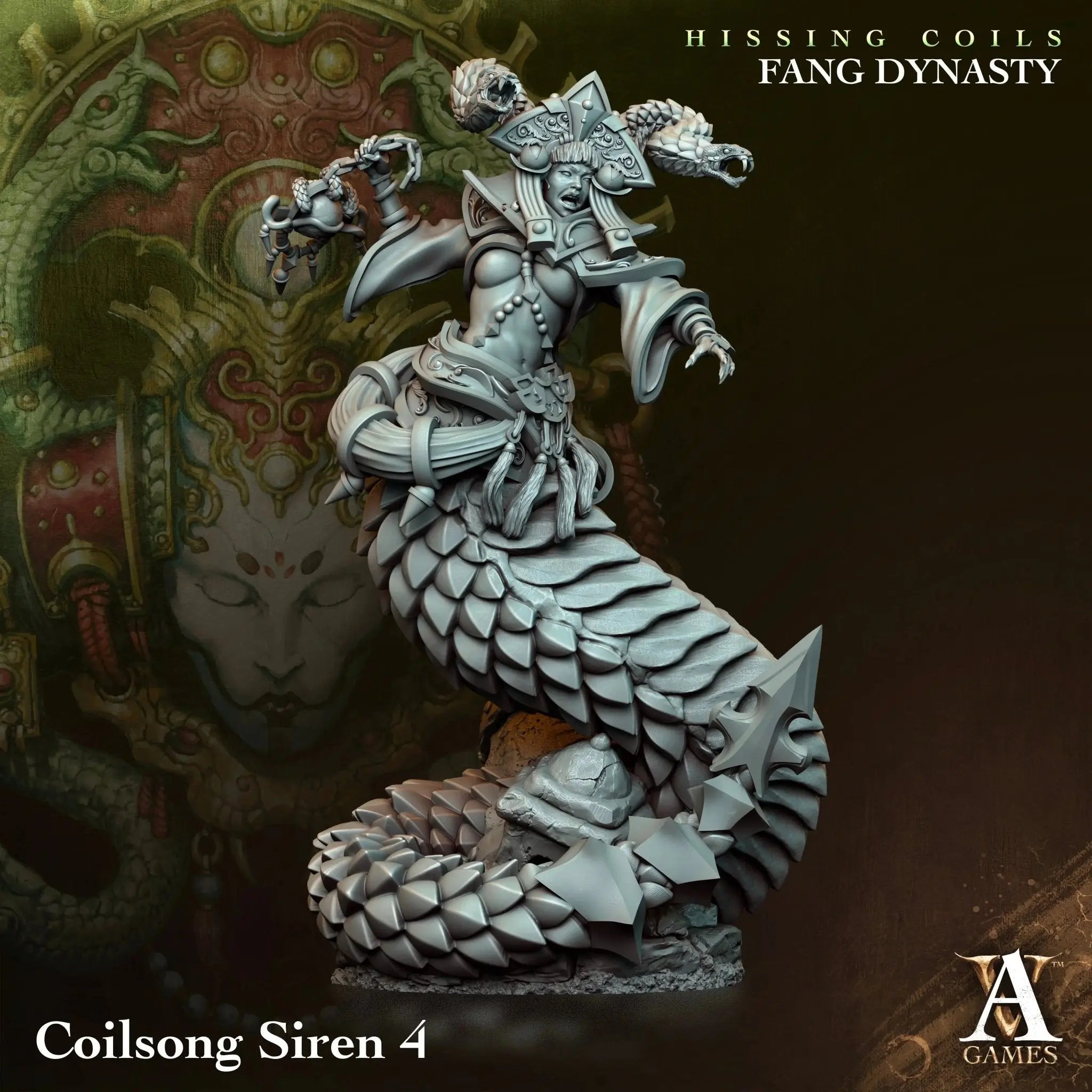 Hissing Coils - Fang Dynasty - STL Bundle - Archvillain Games