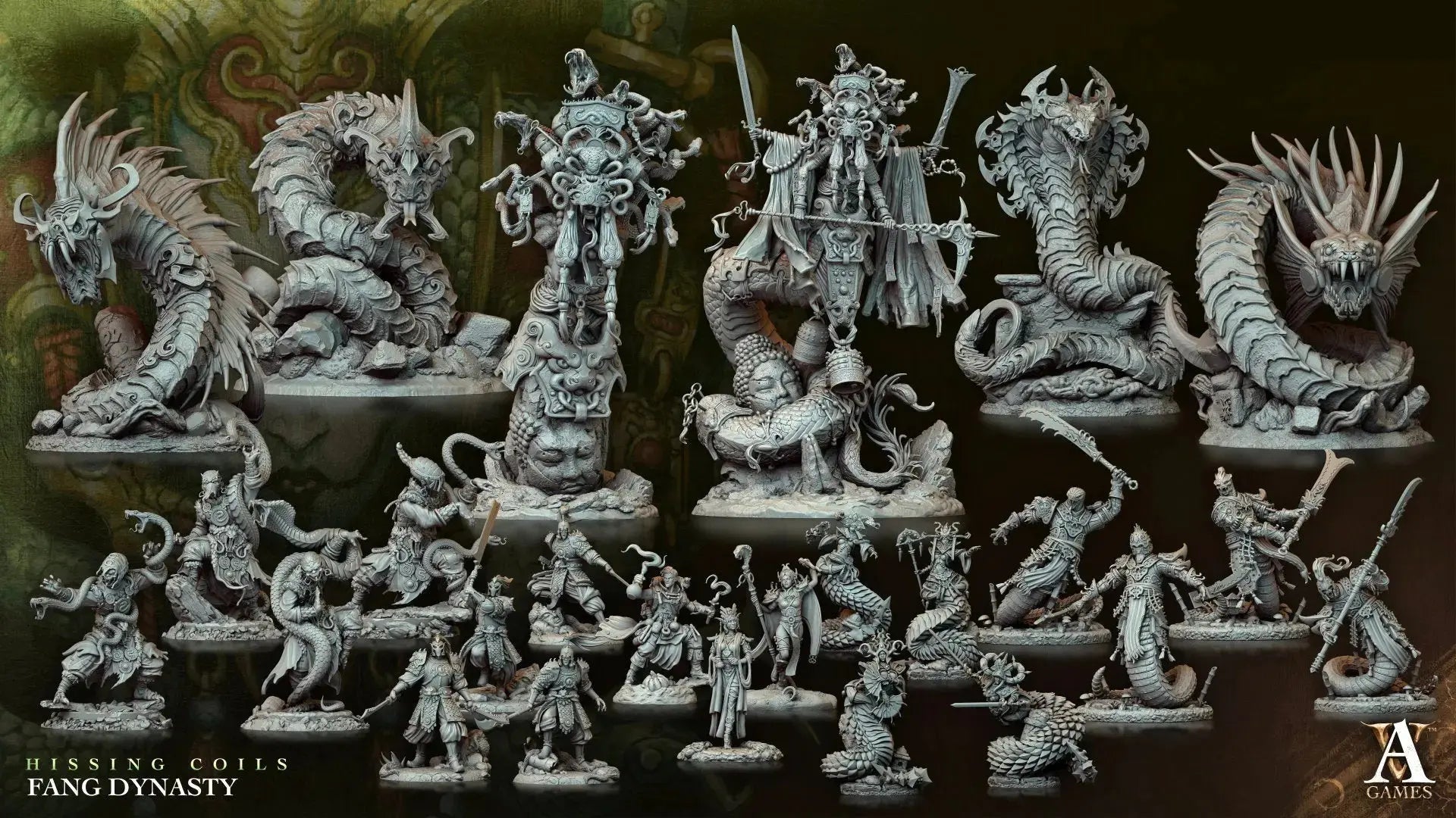 Hissing Coils - Fang Dynasty - STL Bundle - Archvillain Games