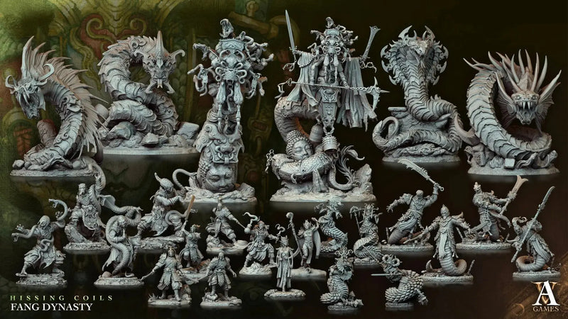 Hissing Coils - Fang Dynasty - STL Bundle - Archvillain Games
