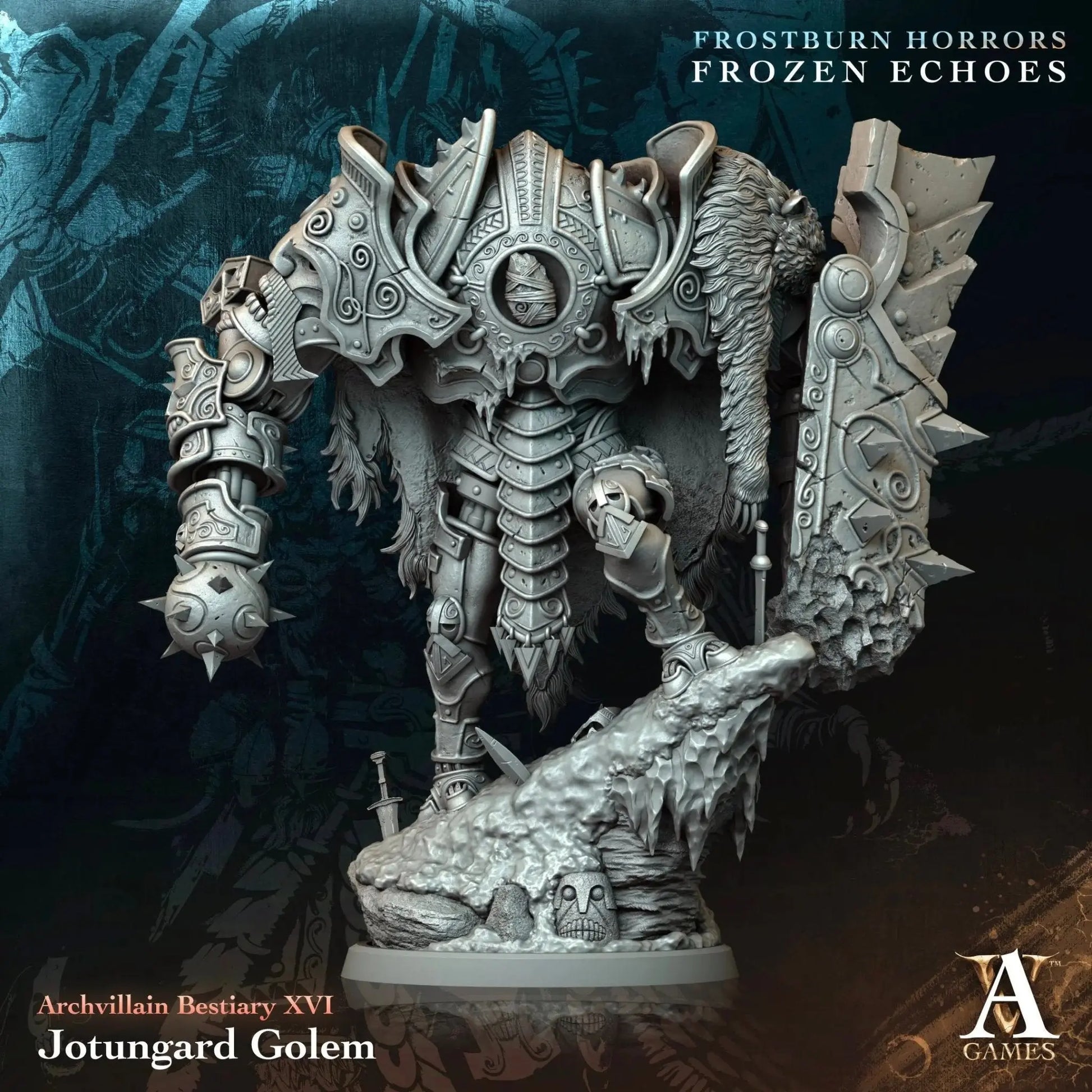 Jotungard Golem - STL - Archvillain Games