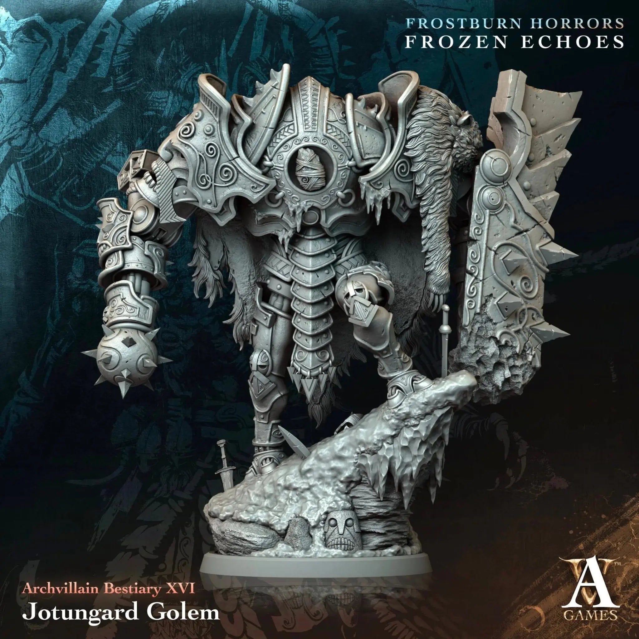 Jotungard Golem - STL - Archvillain Games