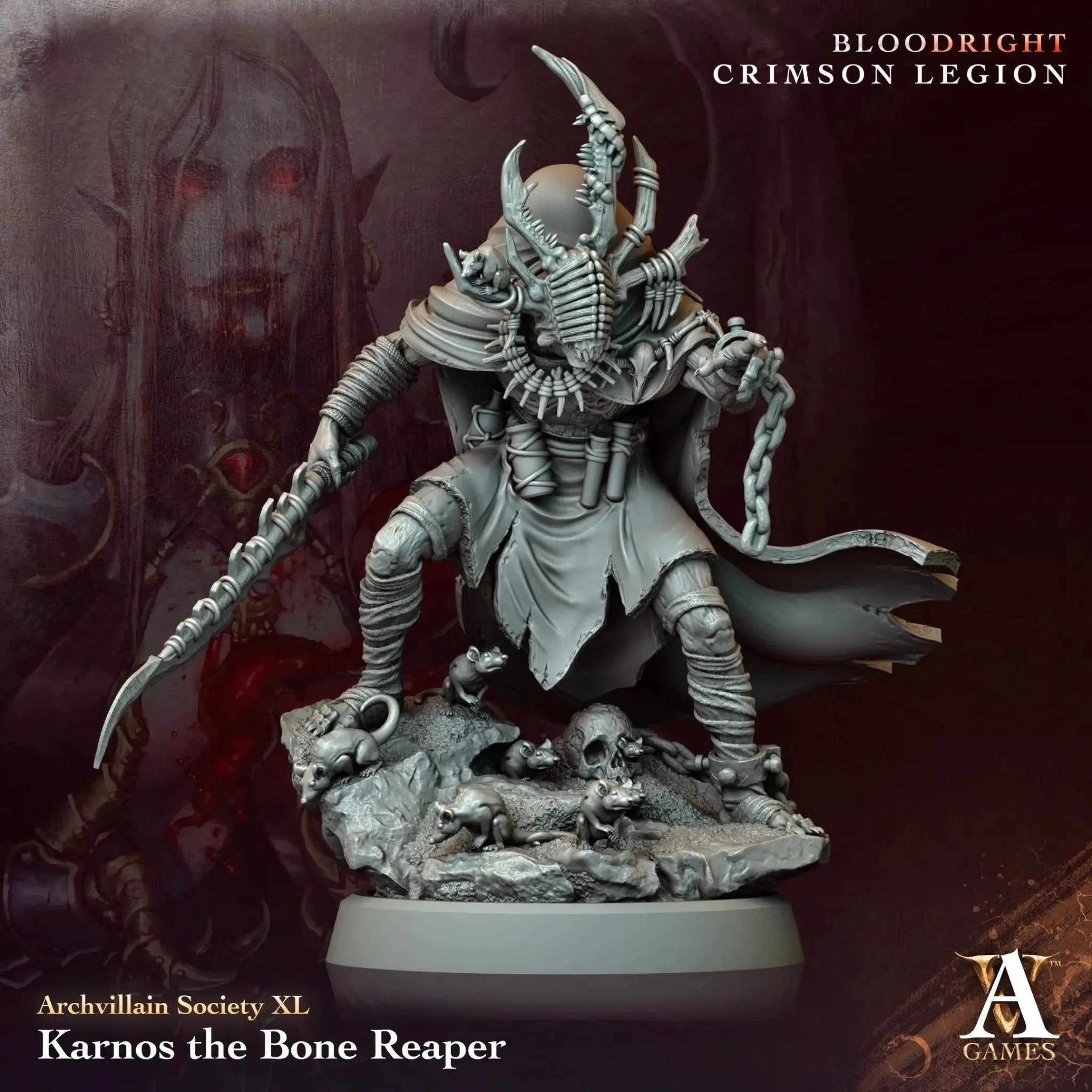 Karnos - The Bone Reaper - STL - Archvillain Games