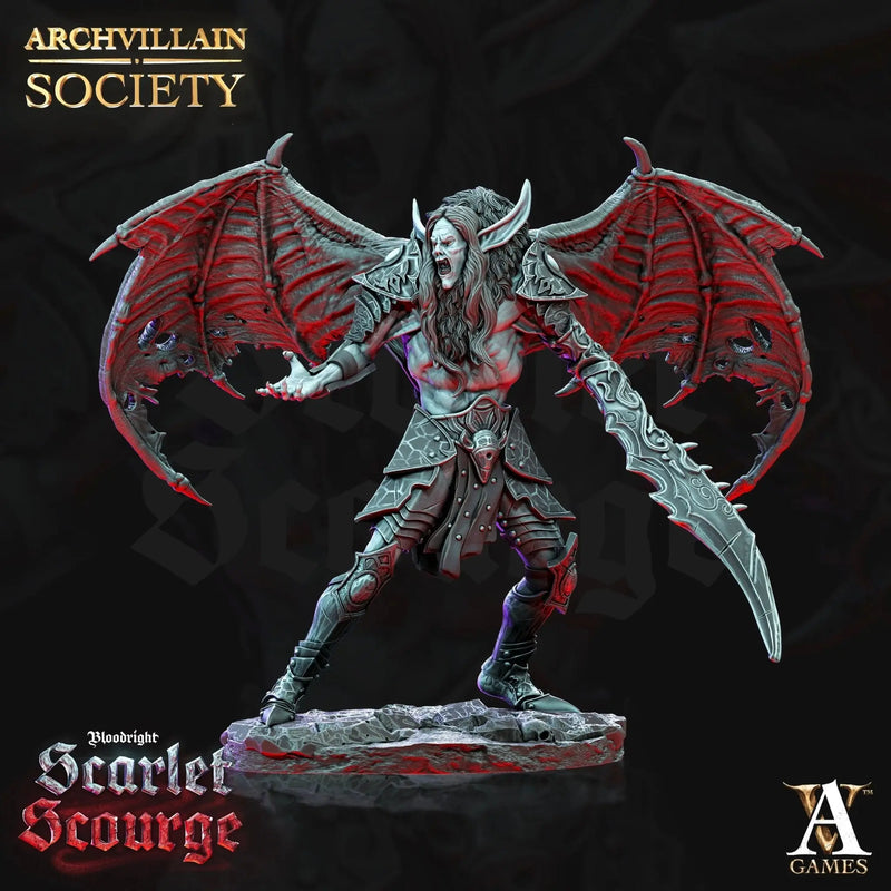 Kirath the Sentinel - Werebat Elf - STL - Archvillain Games