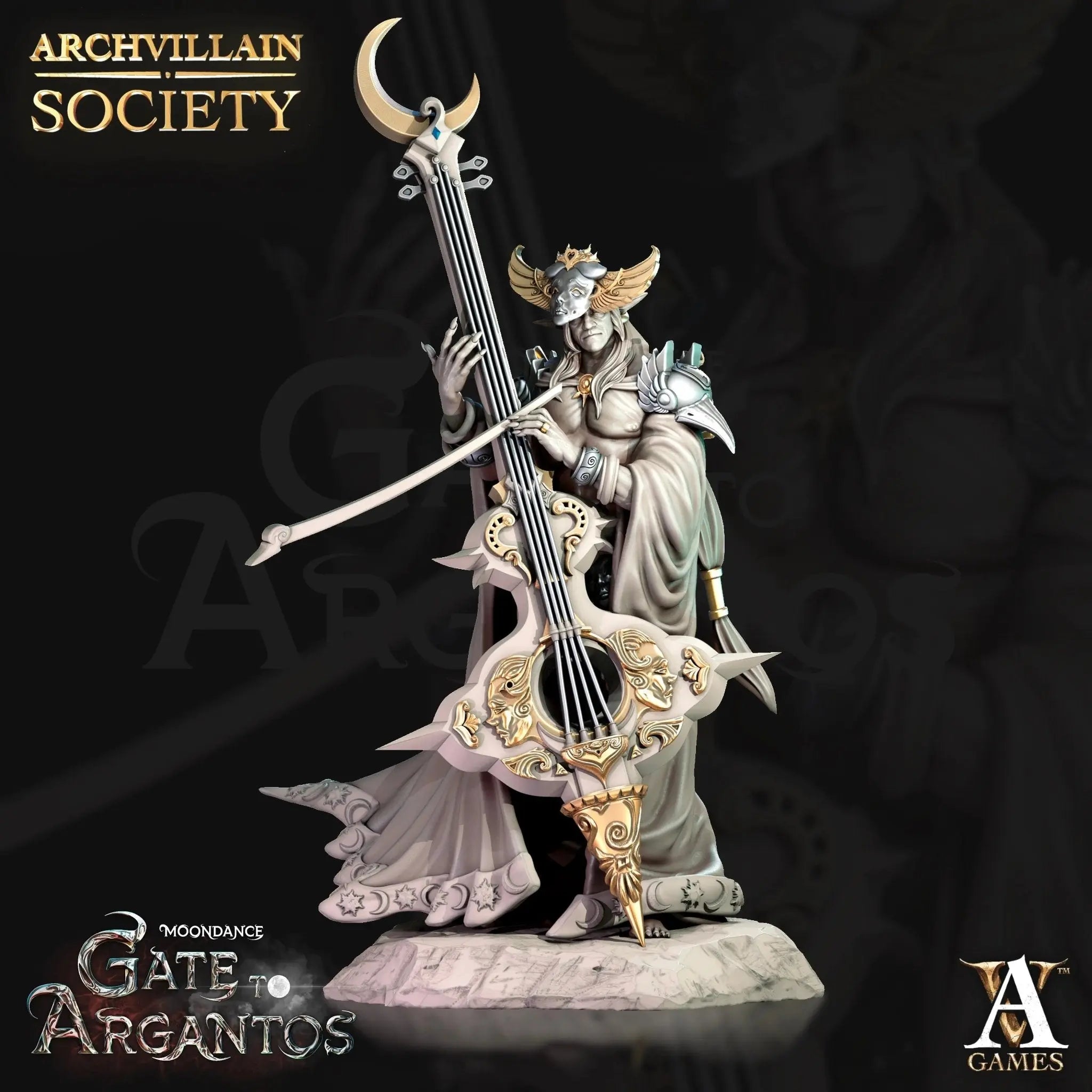 Merindel Silvercloud - Moontouched Bard - STL - Archvillain Games