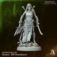Nysara - Elf Dunedancer STL - Archvillain Games