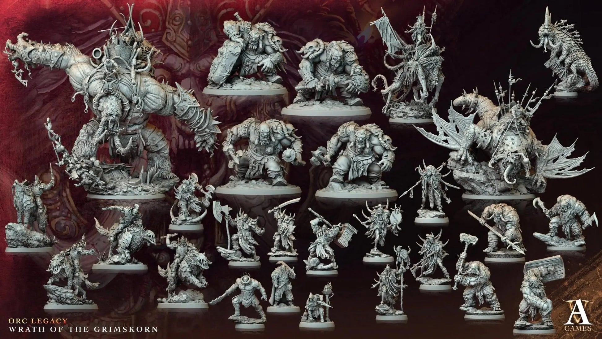 Orc Legacy - Wrath of the Grimskorn - STL Bundle - Archvillain Games