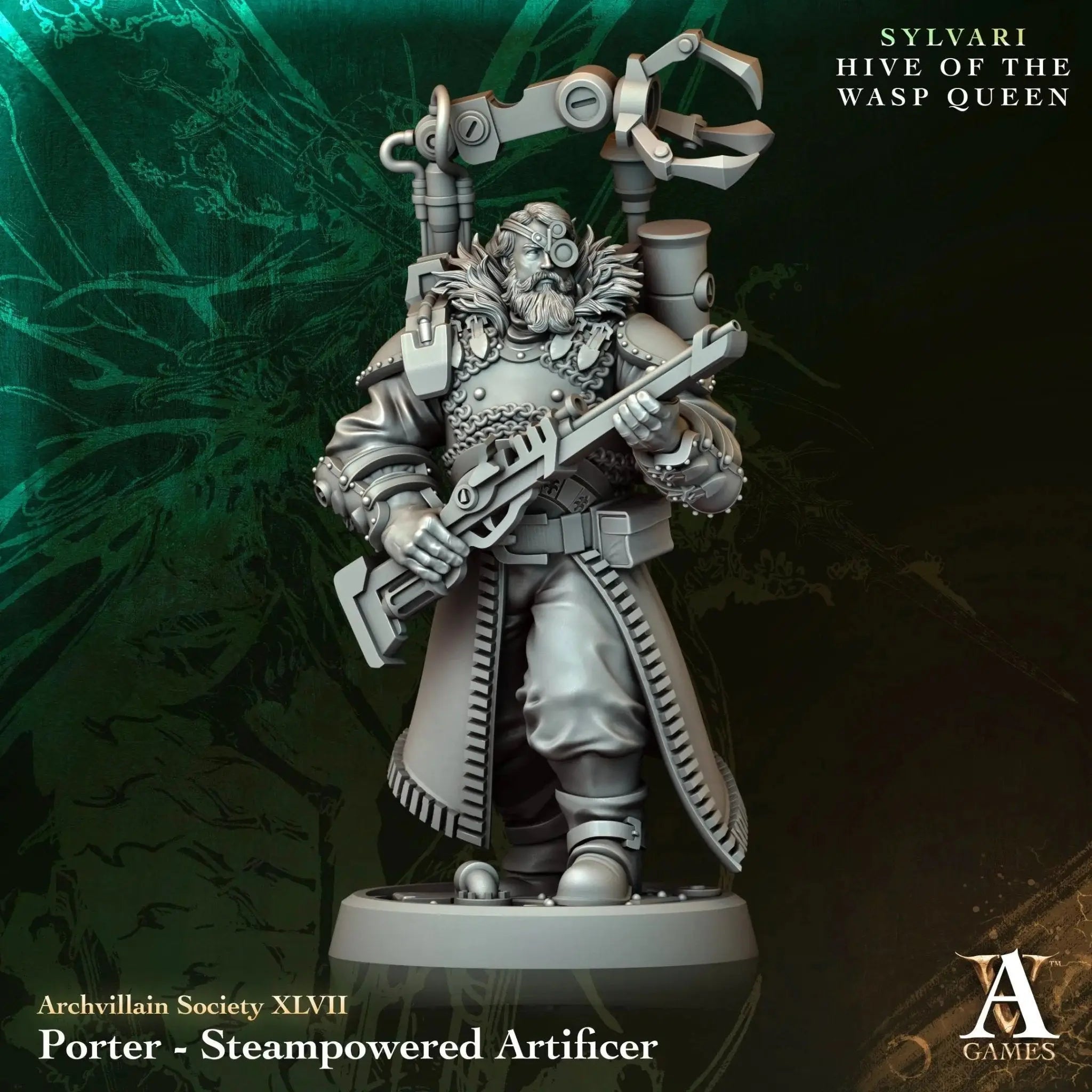 Porter - Steampowered Artificer - STL - Archvillain Games