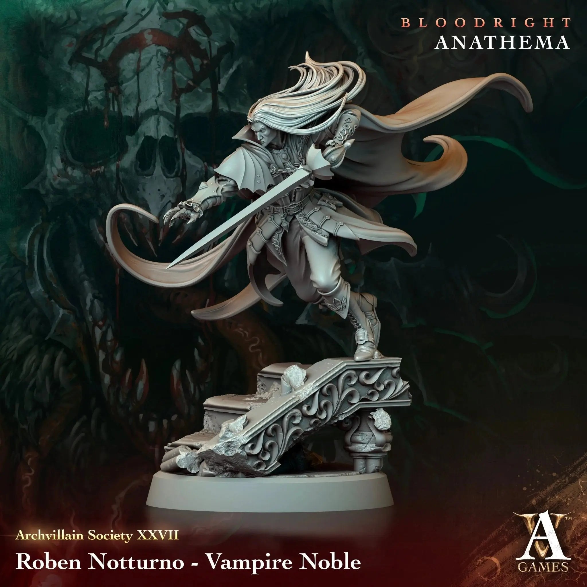 Roben Notturno - Vampire Noble - STL - Archvillain Games