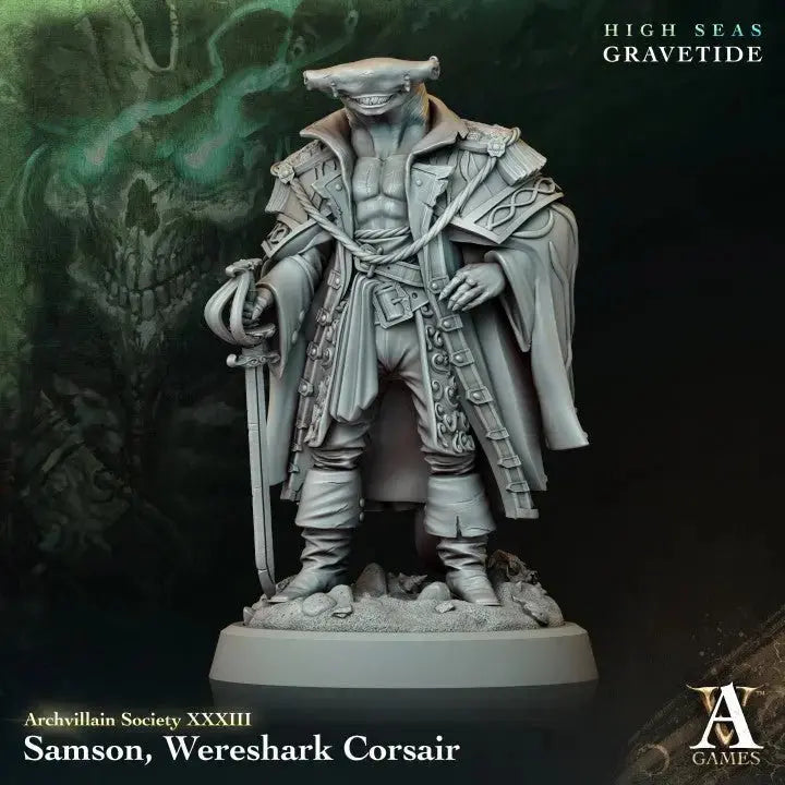 Samson - Wereshark Corsair - STL - Archvillain Games