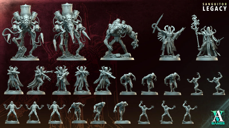 Sanguitor Bloodlords - Sanguitor Legacy STL Bundle - Archvillain Games