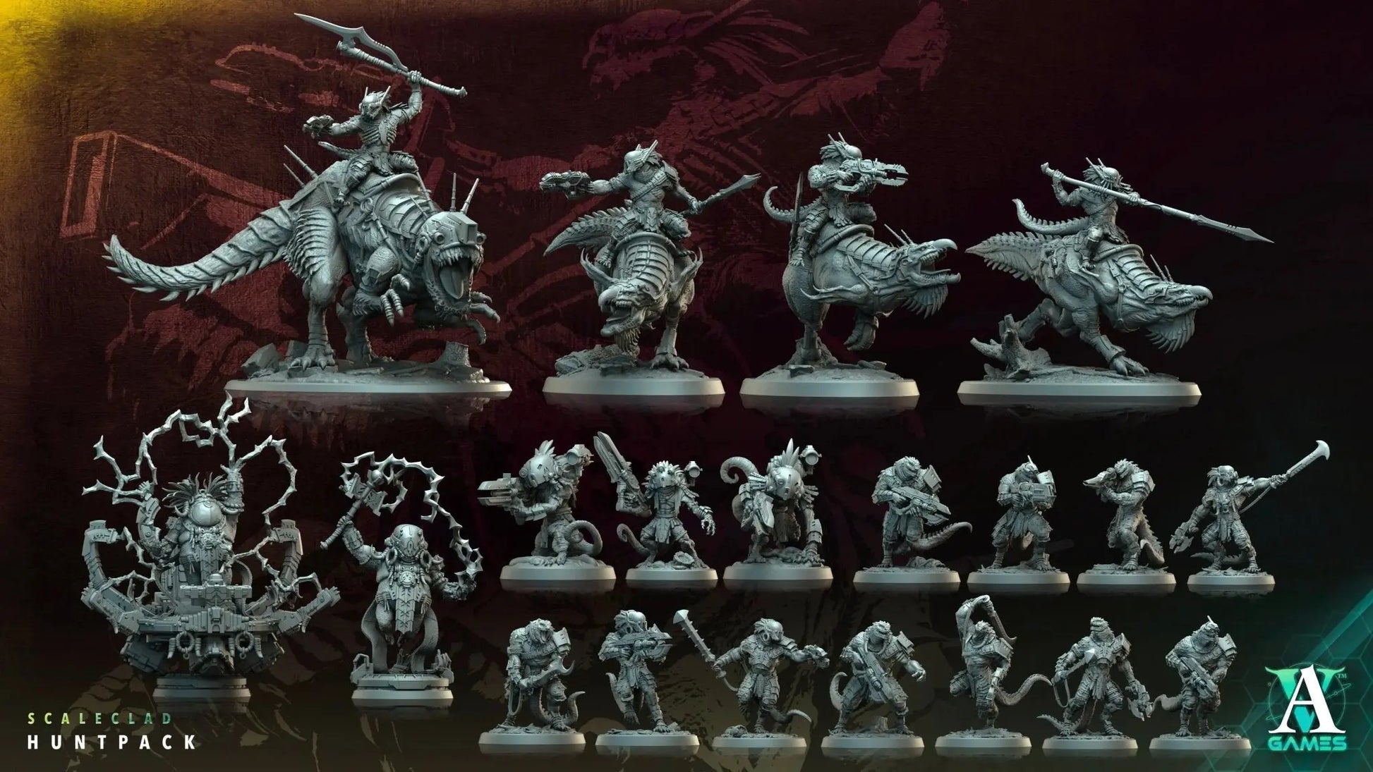 Saurian Huntlords - STL Bundle - Archvillain Games