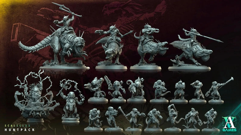 Saurian Huntlords - STL Bundle - Archvillain Games