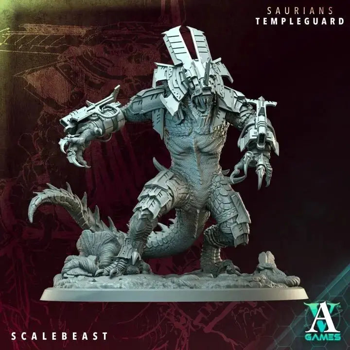 Saurian Huntlords - Templeguard - STL Bundle - Archvillain Games